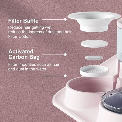 PC Dogs Water Dispenser Bowl Automatic Cat Feeder Filter Impurities